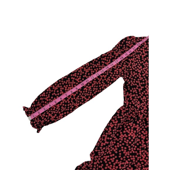 BP Black Graphic Blooms Long Sleeve Dress Size 2XSmall - Picture 4 of 11